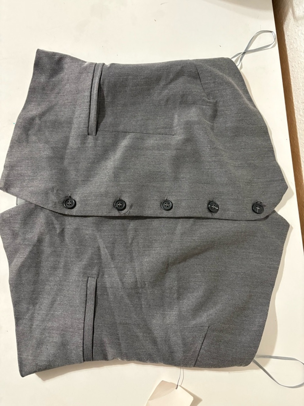 Love Tree Gray Button-Trim High-Waist Pencil top